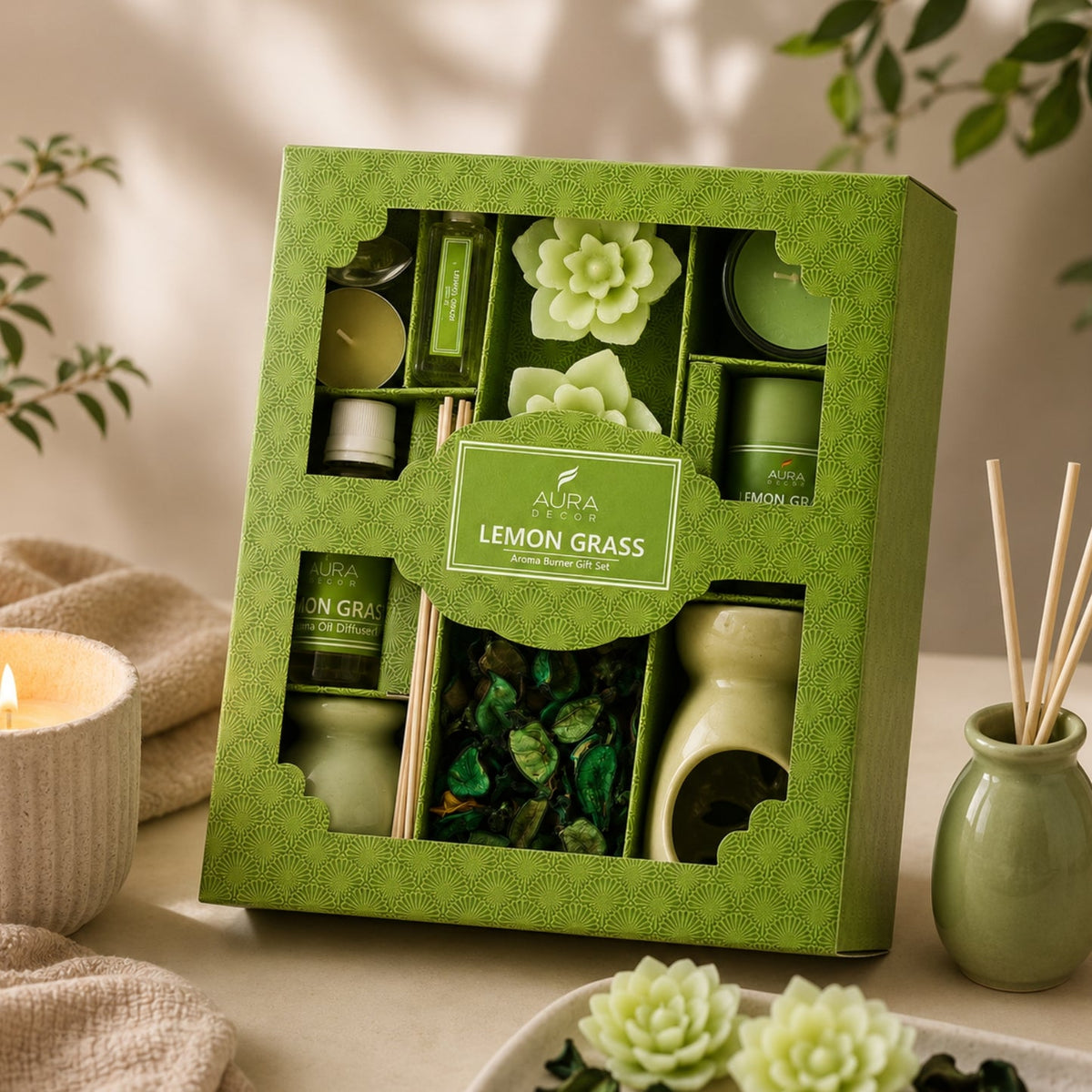 Aromatherapy Gift Combo – Premium Relaxation & Fragrance Set