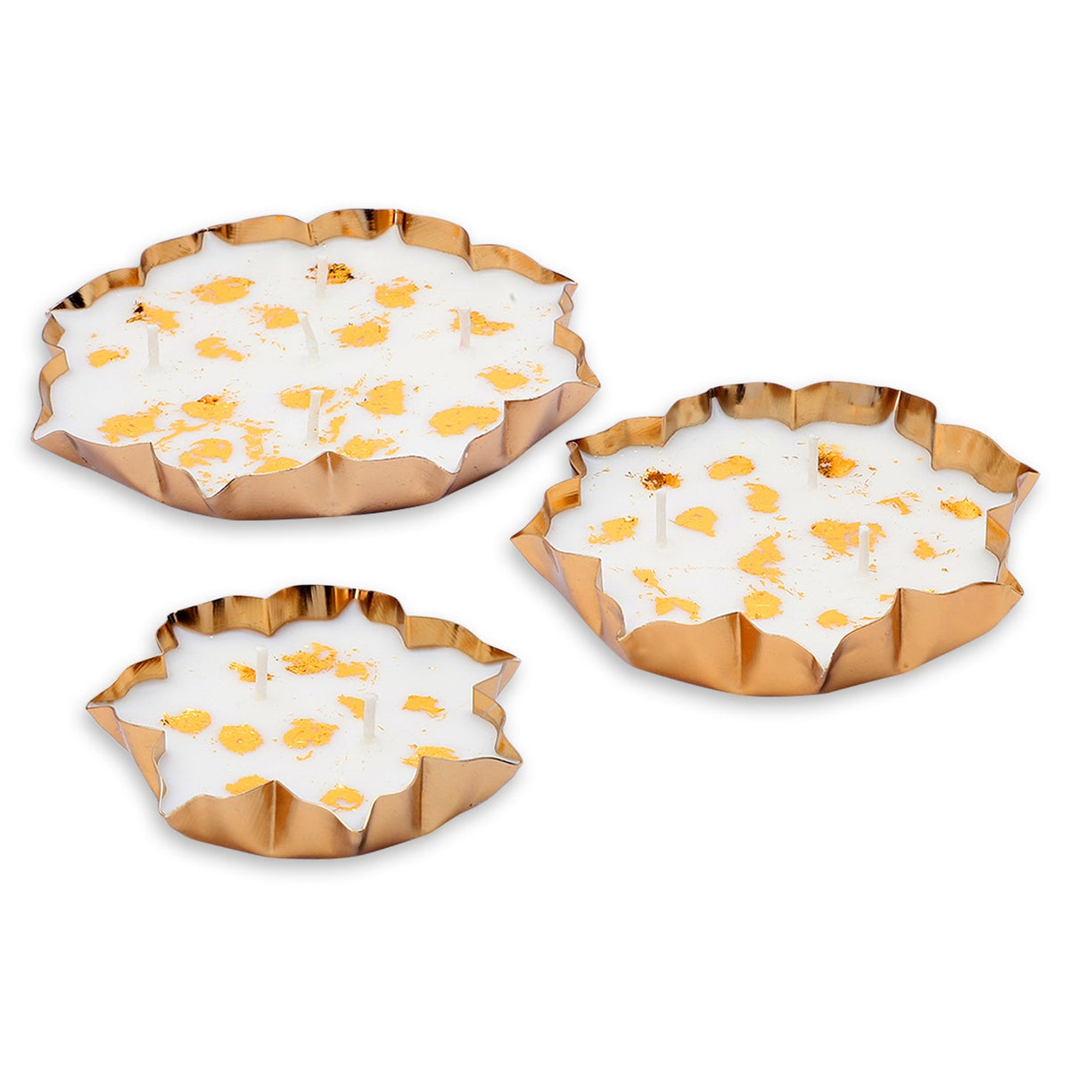 Lotus Urli Oudh Scented Candle Gift Set – Set of 3