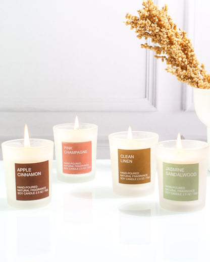 Luxury Scented Soy Candle Set – 4 Premium Fragrances for a Relaxing Home