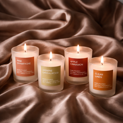 Luxury Scented Soy Candle Set – 4 Premium Fragrances for a Relaxing Home