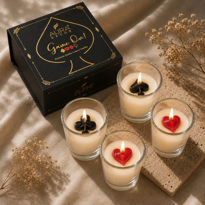 Royal Flush Playing Card Candle Gift Set – Set of 4