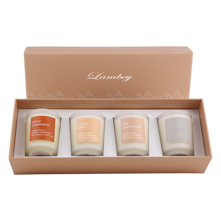 Luxury Scented Soy Candle Set – 4 Premium Fragrances for a Relaxing Home