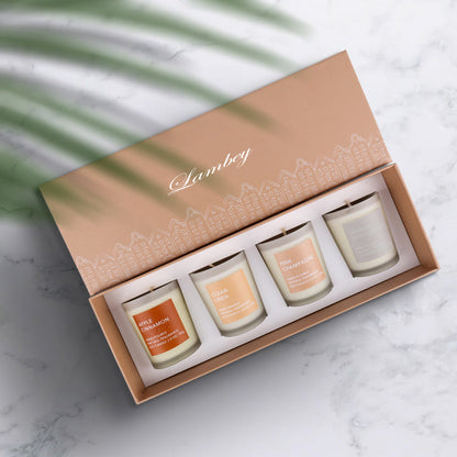 Luxury Scented Soy Candle Set – 4 Premium Fragrances for a Relaxing Home