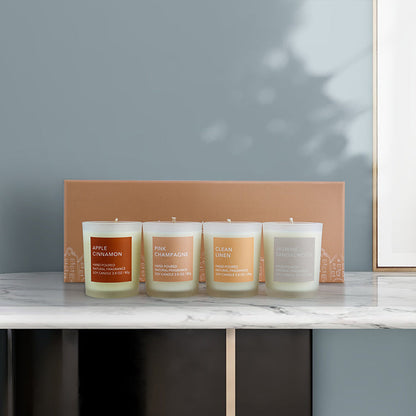 Luxury Scented Soy Candle Set – 4 Premium Fragrances for a Relaxing Home