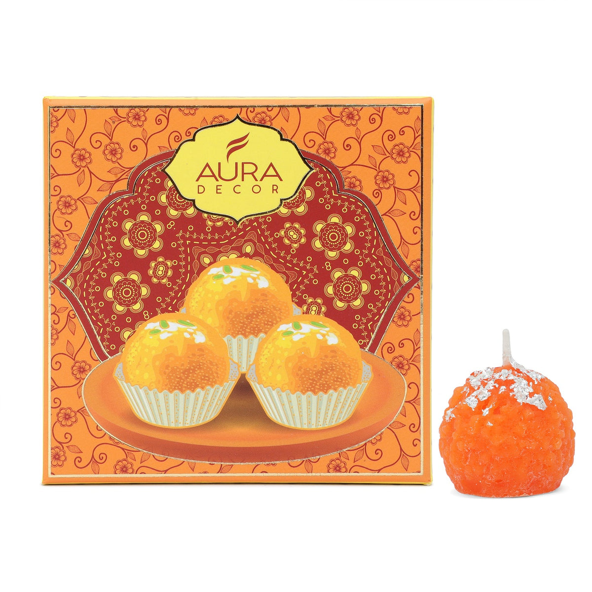 Festive Ladoo Candle Gift Set – Set of 4 Decorative Candles